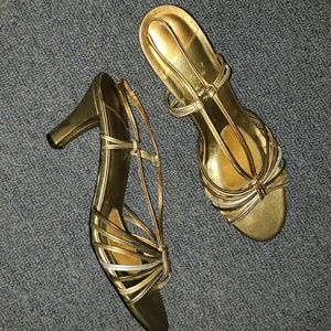 Womens Gold Designer Sandles